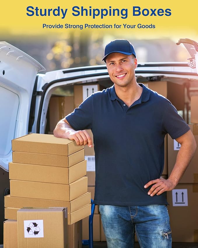 Shipping-Boxes-12x9x3 Inches: 22 Pack-Cardboard-Boxes-for-Packaging, Corrugated - Image 4
