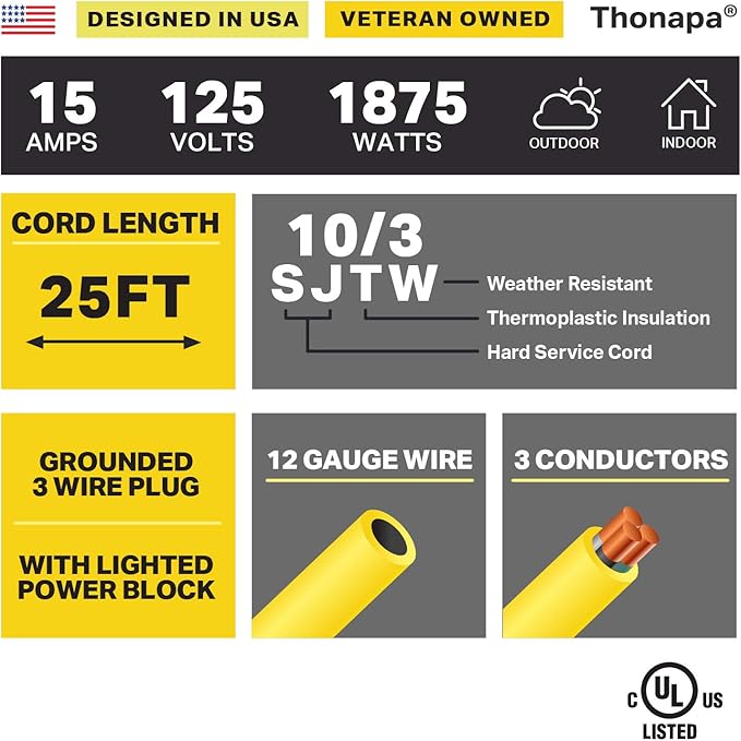 10 Gauge Extension Cord 25 Ft - Image 2