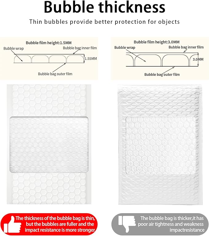 packbabol Bubble Mailers, 6x9 Inch Poly Padded Bubble Mailers Pack of 100 - Image 3