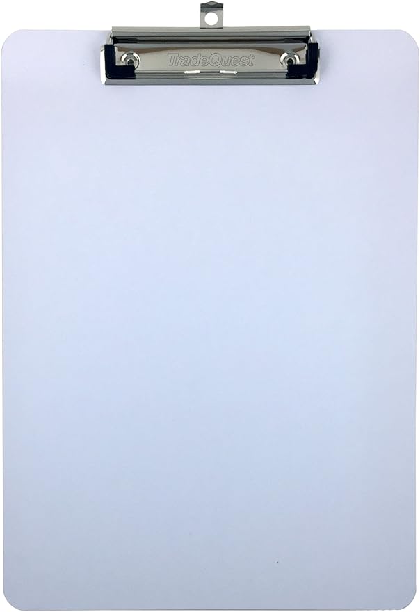 Clipboard Dry Erase Surface 9'' x 12.5'' Letter Size Low Profile Clip - Image 2
