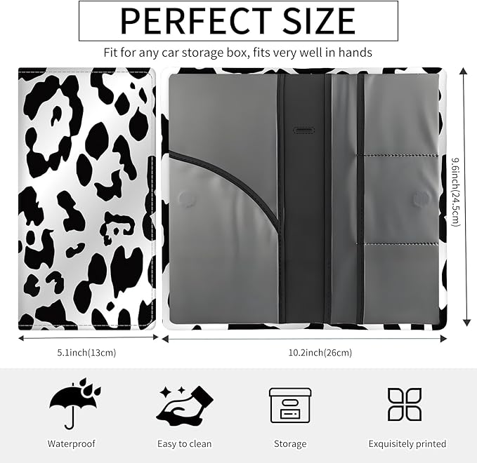 Premium Car Registration and Insurance Card Holder, Cute PU Leather Car - Image 5