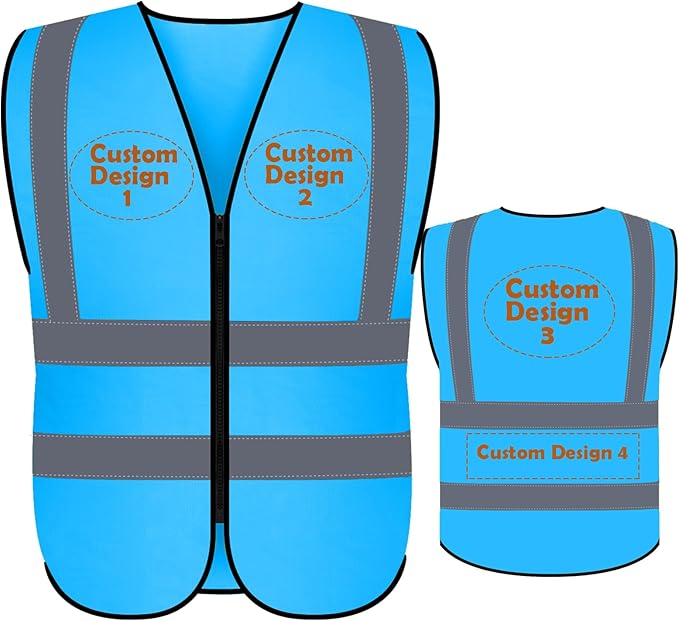 BeautyWill Custom Safety Vest Customized Logo Class 2 High Visibility by BeautyWill