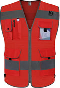 TCCFCCT Mesh Reflective Vest 9 Pockets High Visibility Safety Vest by TCCFCCTPROFESSIONALSAFETYSOLUTIONS