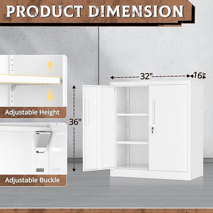 SUNCROWN 36” Metal Storage Cabinets - Image 8