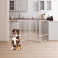 4 Panels Full Metal Freestanding Dog Gates by Unknown