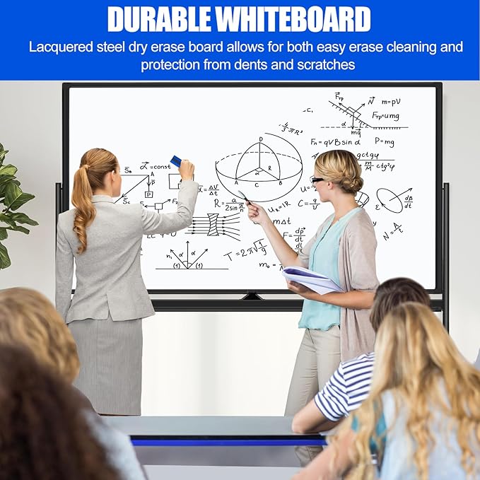 Large Rolling White Boards on Wheels 60 X 36 Inches Magnetic Dry Erase Board - Image 6