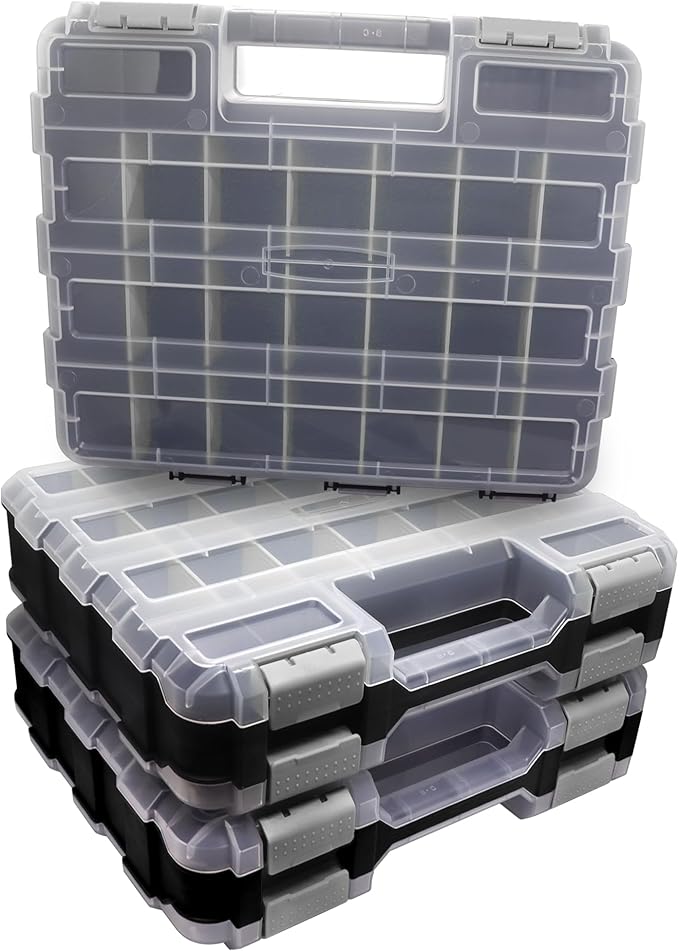 Double Side Tool Box Organizer, Hardware Storage Box, Portable Small Parts - Image 7
