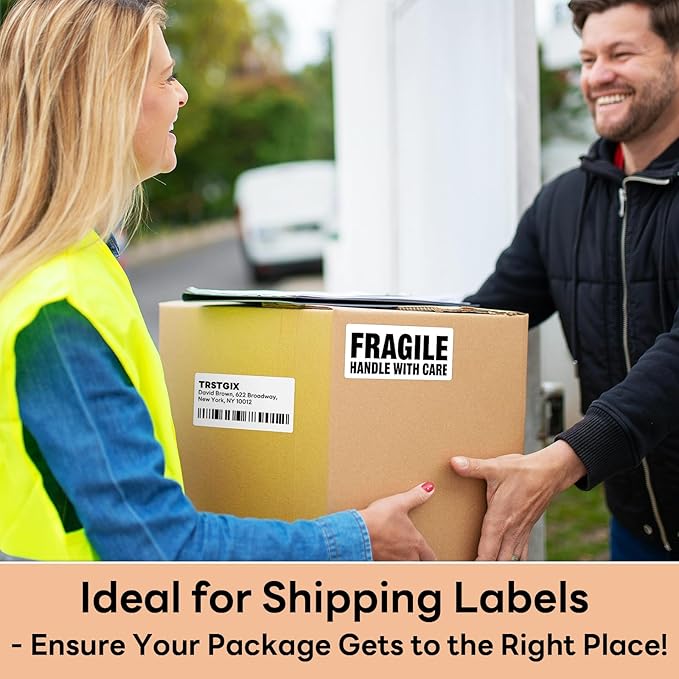 4" x 2" Direct Thermal Labels, Strong Adhesive Barcode & Return Address - Image 4