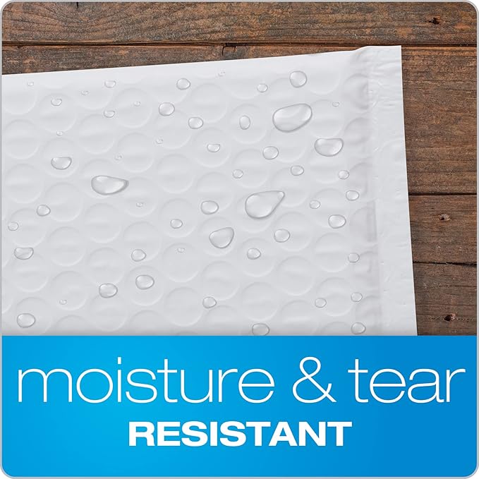 Quality Park Bubble Mailers, 8.25 x 11 Shipping Envelopes, Water Resistant - Image 2