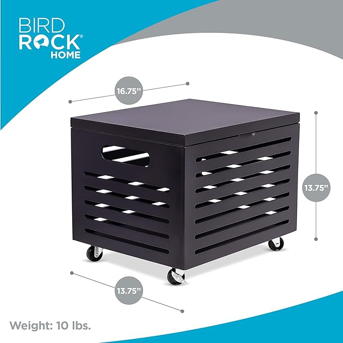 BIRDROCK HOME Bamboo Rolling File Storage Organizer Box - Image 2