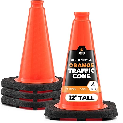 Xpose Safety 12 Inch Orange Traffic Cones, Kids and Construction by XposeSafety