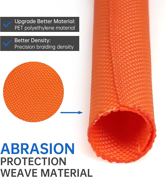 Split Braided Cable Sleeve，Flexible Wire Loom Tubing, Automotive Cord Protector - Image 3