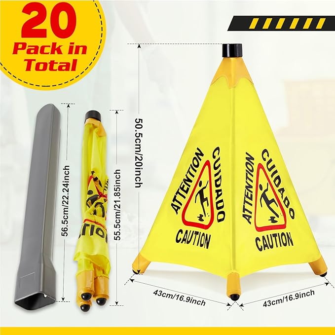 20 Pcs Pop up Wet Floor Sign - Image 2