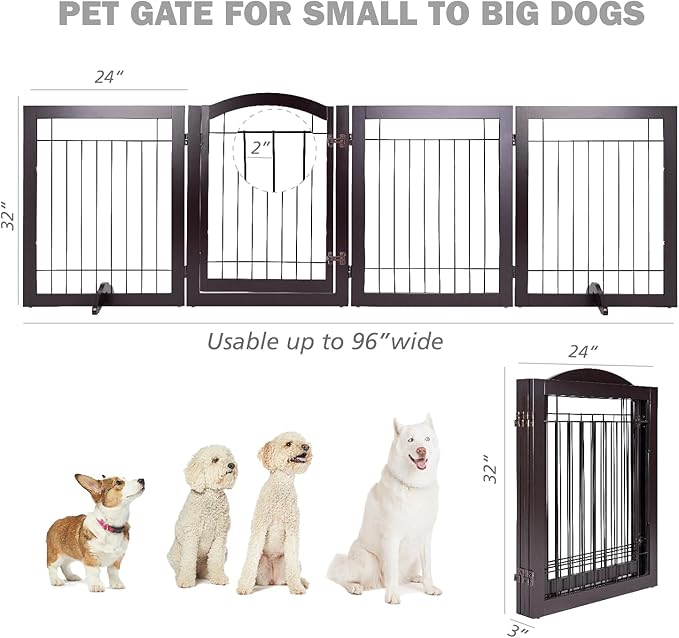 SPIRICH 96-inch Extra Wide 30-inches Tall Dog Gate - Image 4