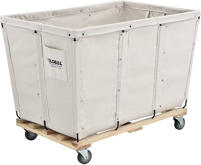 Global Industrial 20 Bushel, Canvas Basket Bulk Truck, Unassembled, Rolling by GlobalIndustrial