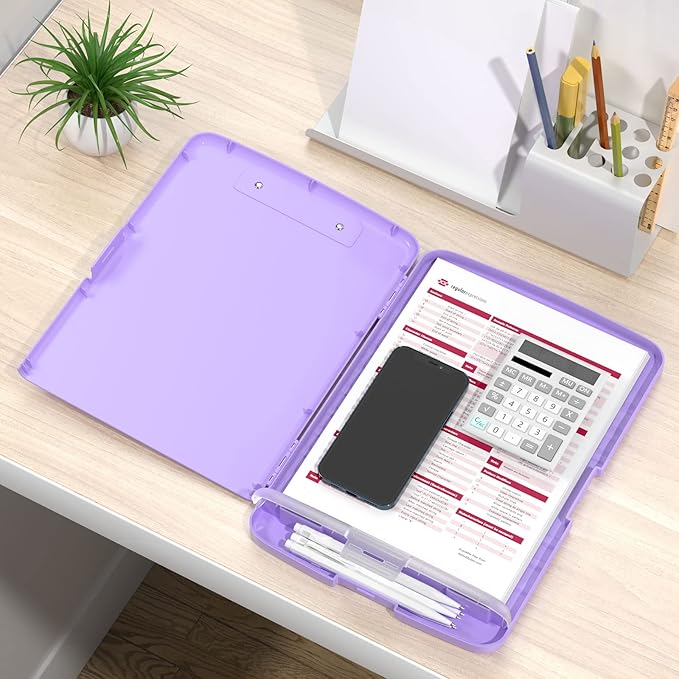 Rimilak Plastic Clipboard with Storage, 8.5 x 11 High Capacity Folio Nursing - Image 7