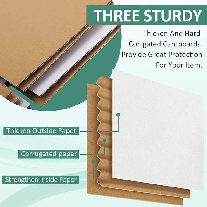 Eupako 10x6x6-Small-Shipping-Boxes-30-Pack-White-Corrugated-Box-Mailers - Image 5