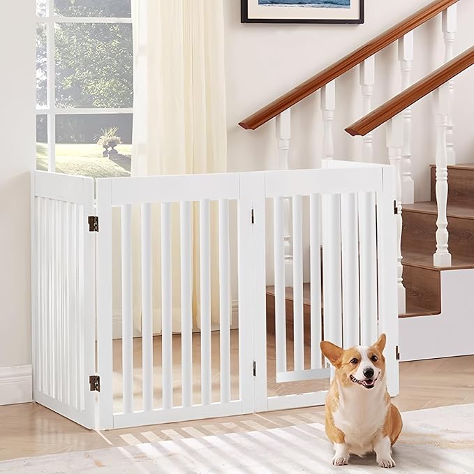 Wooden Freestanding Pet Gate, Pet Gate - Image 7