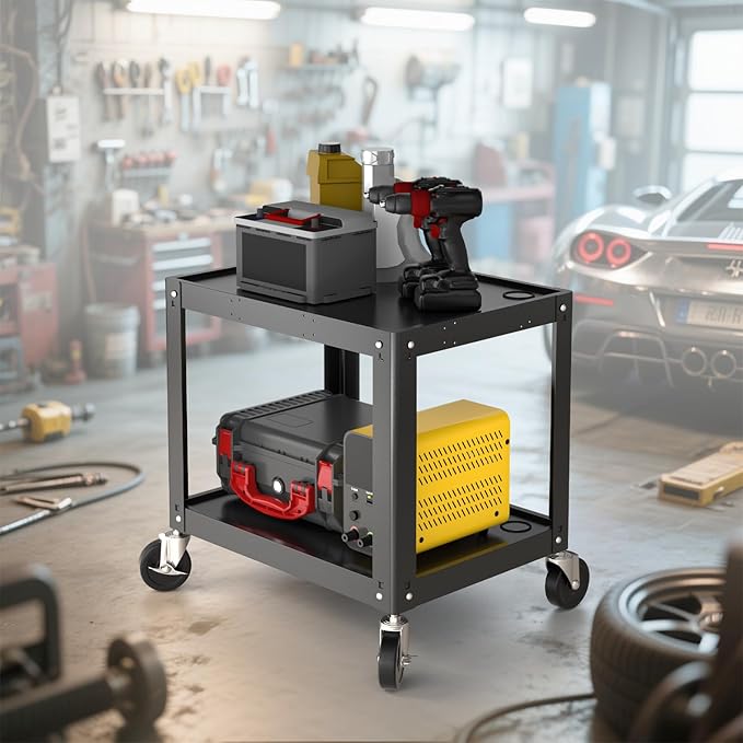 Steel AV Cart on Wheels - Image 8