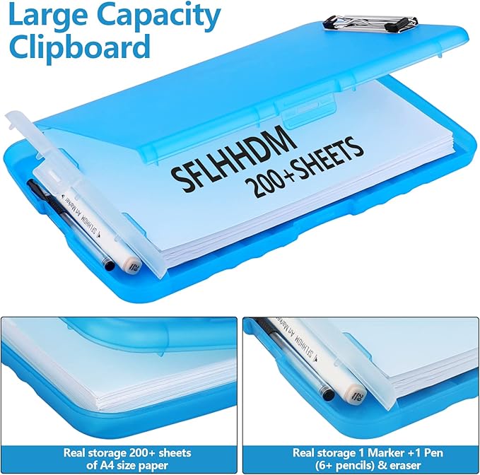 SFLHHDM Clipboards with Pen Holder, Legal Size Nursing Clipboard with Storage - Image 2