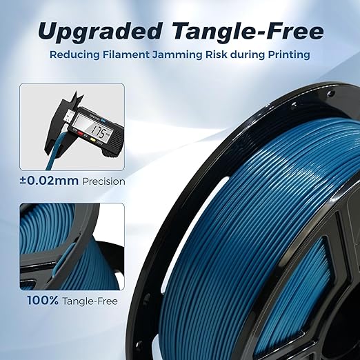 FLASHFORGE Rapid PLA Filament 1.75mm Pearl Gentian Blue, 500mm/s High Speed - Image 5
