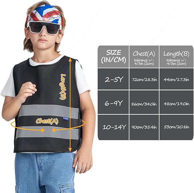 A-SAFETY Kids High Vis Reflective construction Safety vest customized LOGO - Image 4