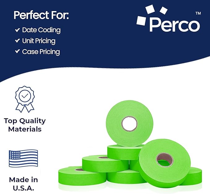 Perco Fluorescent Green Pricing Labels - Image 4