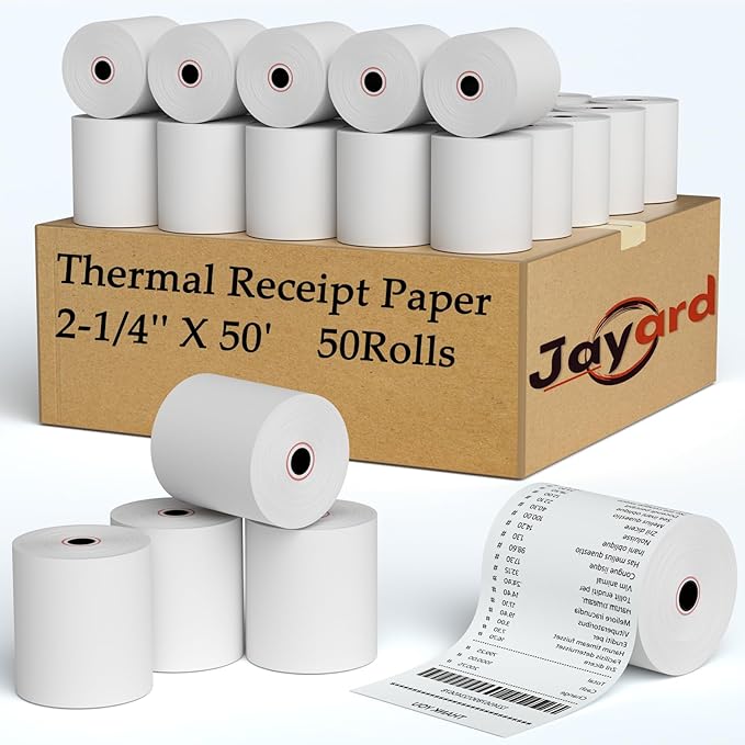 Jayard 2-1/4'' X 50' Thermal Paper Rolls - Image 8