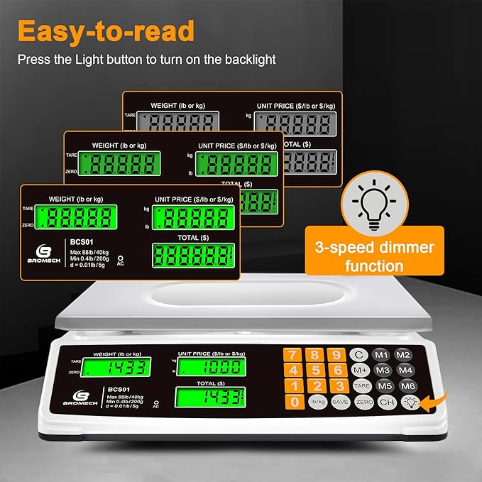 Price Computing Scale 88lb/40kg Commercial Food Scale - Image 3
