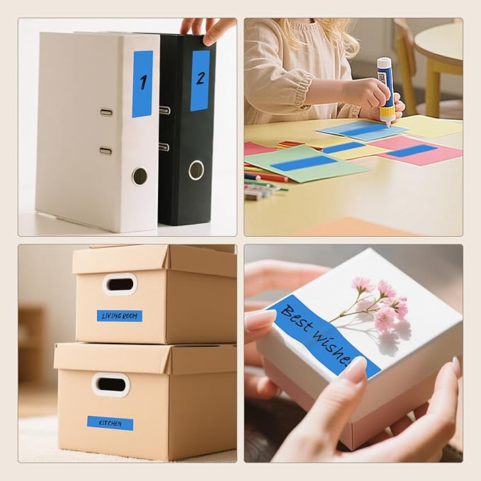 Blue Rectangle Color Coding Labels 3 × 1 Inches, Self-Adhesive Writable - Image 6