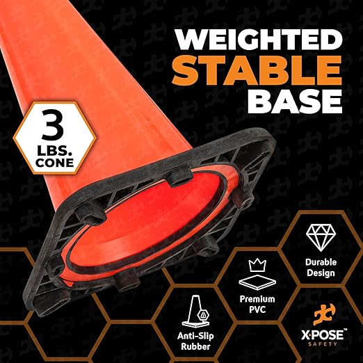 Xpose Safety 18 Inch Orange Traffic Cones, Kids and Construction - Image 4