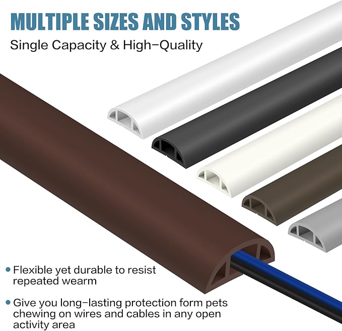 Floor Cord Covers for Wires 3.3FT Cable Hider Wire Cover Self Adhesive Cord - Image 6