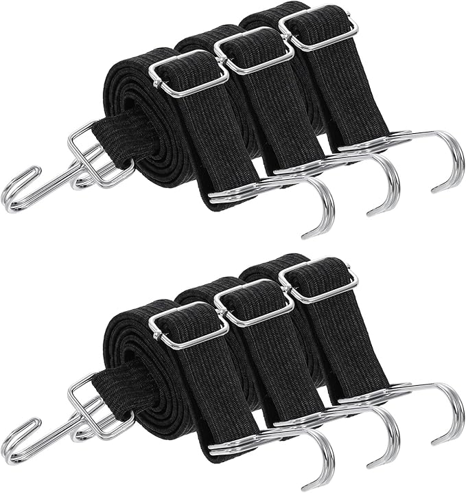 uxcell 6Pcs Adjustable Bungee Cords by uxcell