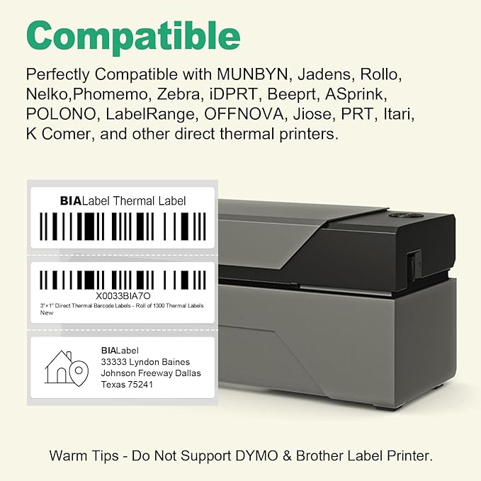 12 Rolls 3" X 1" Address Labels, 1300/Roll - Image 4