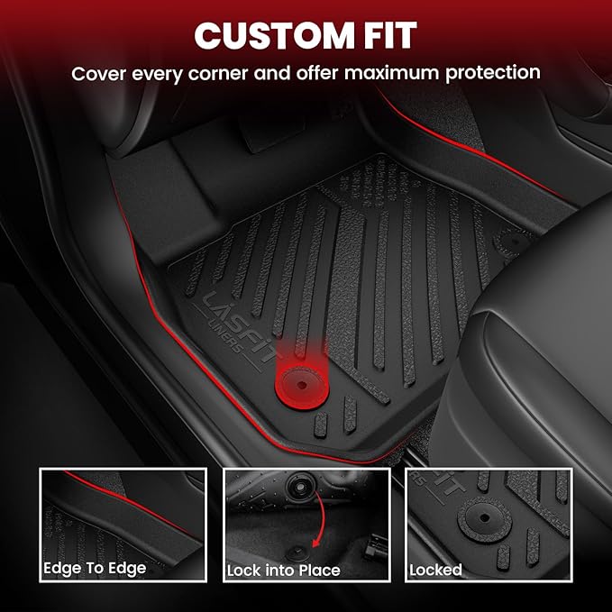 LASFIT Floor Mats & Cargo Mat for Mazda 3 2018 2017 2016 2015 2014 All Weather - Image 3