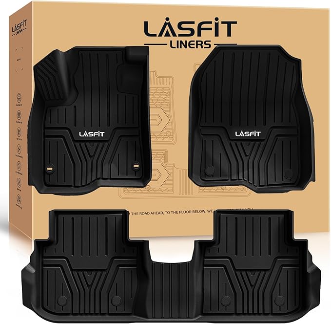 LASFIT Floor Mats for Honda CR-V 2026 2025 2024 2023 All Weather Protection TPE by LASFIT