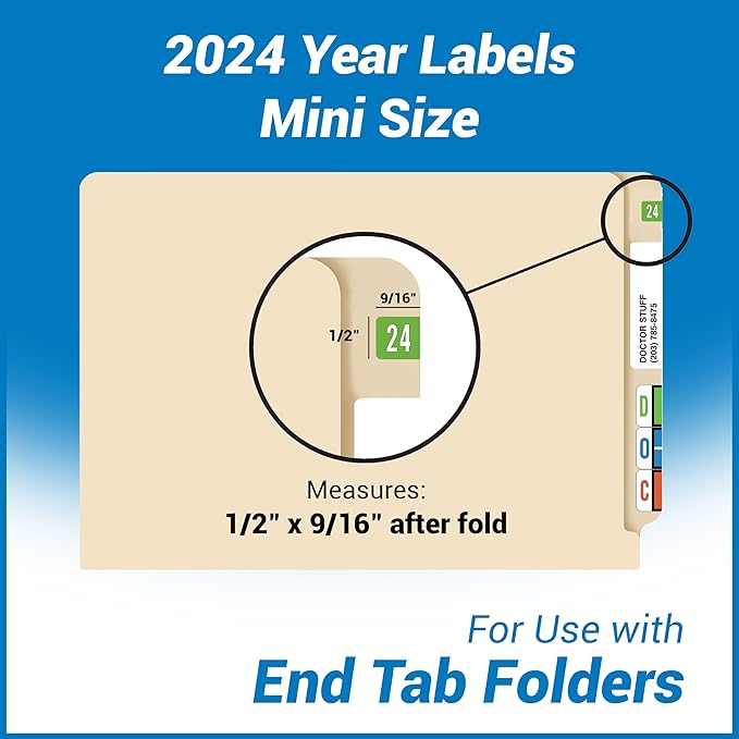 2024 Small Year Labels, Doctor Stuff 2024 Chart Stickers, Light Green Color - Image 5