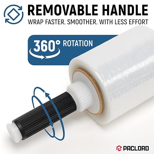 5" x 1000’ Industrial Strength Stretch Wrap, Ready to Use Pack of 2 Mini Rolls - Image 4