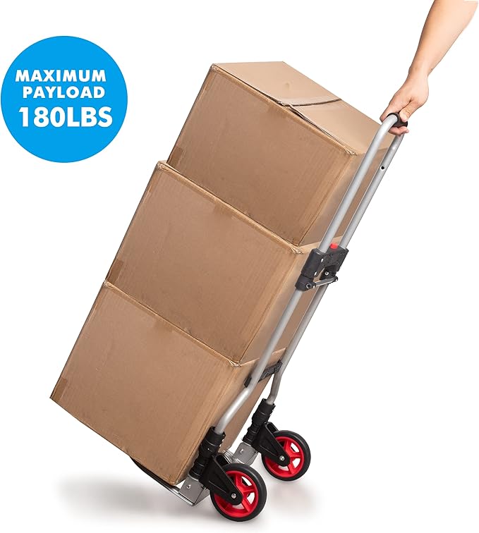 LEADALLWAY Dolly Cart Folding Hand Truck and Dolly, Steel Portable Cart - Image 7