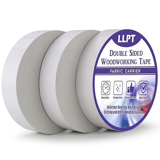 LLPT Double Sided Woodworking Tape 1.5" x 150Ft Each 3 Pack Double Face Turner by LLPT-AllAboutAdhesiveTapes