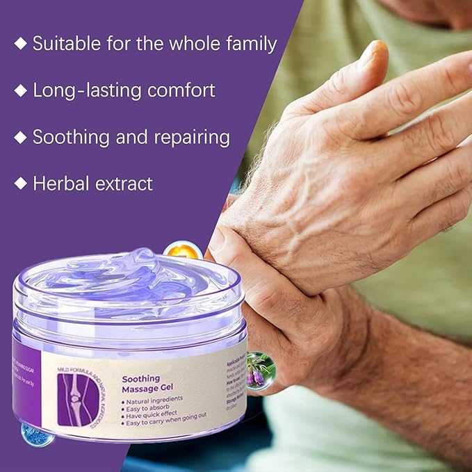 2 PCS Soothing Relief Massage Gel, Joint Gel Purple Gel Cooling Soothing Knees - Image 5