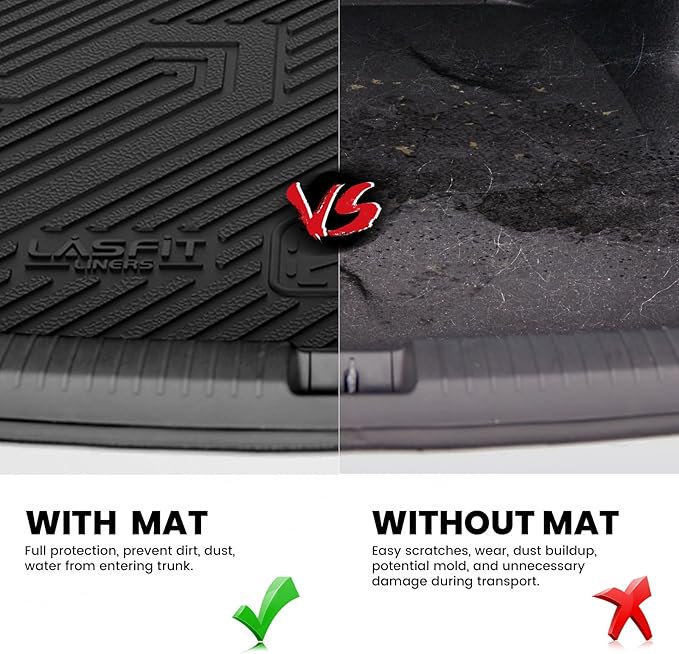 LASFIT Cargo Mat for Audi Q5/SQ5 2018-2025, Custom Fit All-Weather TPE Rubber - Image 6