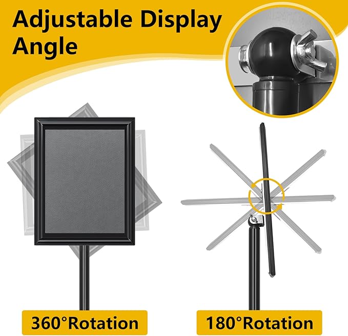 2 Pack Sign Holder Stand 8.5x11 Inch, Adjustable Sign Stand, Floor Standing - Image 3