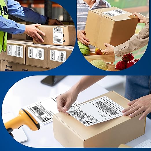 L LIKED 220 PCS 4"x6" Thermal Shipping Labels, Perforated White, Strong - Image 8