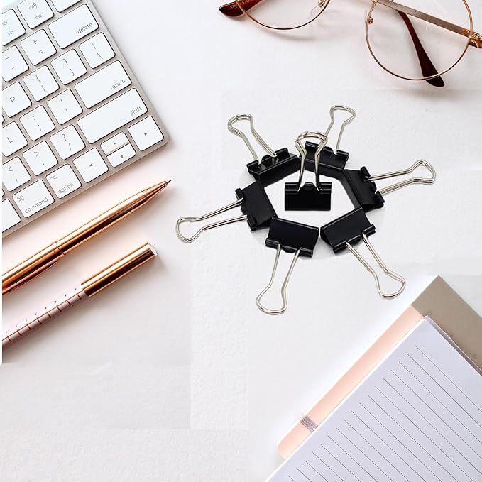 Binder Clips Assorted Sizes, 4 Sizes Cute Binder Clips Large Medium Binder Clip - Image 6