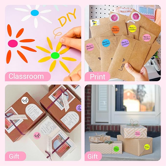 1 Inch Circle Dot Stickers 1000 PCS Color Coding Thermal Labels Dots Writable - Image 5
