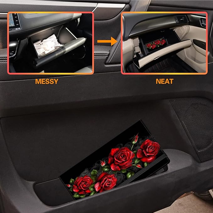 Car Registration and Insurance Holder, Leather Vehicle Glove Box Organizer - Image 6