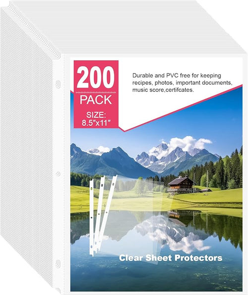 200-Pack Heavy Duty 8.5"x11" Sheet Protectors by Unknown