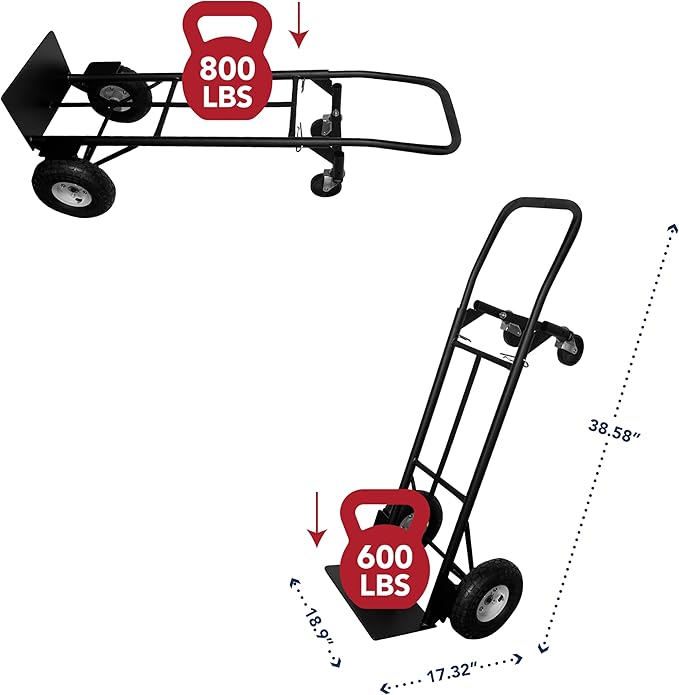 Olympia Tools 800 Lb Steel Convertible Hand Truck - Image 2