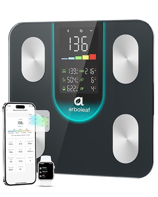 arboleaf Smart Scale for Body Weight and Fat, High-Precision Digital Bathroom by arboleaf